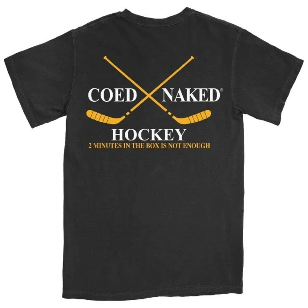 COED Naked Hockey T-Shirt, White, Size Small